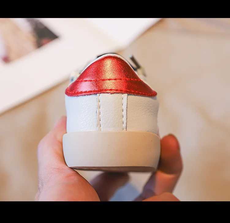 Kids Leather Star Sneakers Toddler Baby Boys Girls Fashion White Sparkly Glitter Leather Retro Star Sneakers ShoesW251030