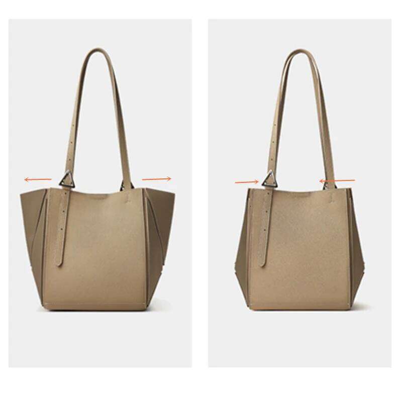 Designer bag 52 Hifashion Cowhide Genuine Leather Tote For Women 2025 Trend Designer Bucket Office Shoulder Bags Shopping Ladies Handbags