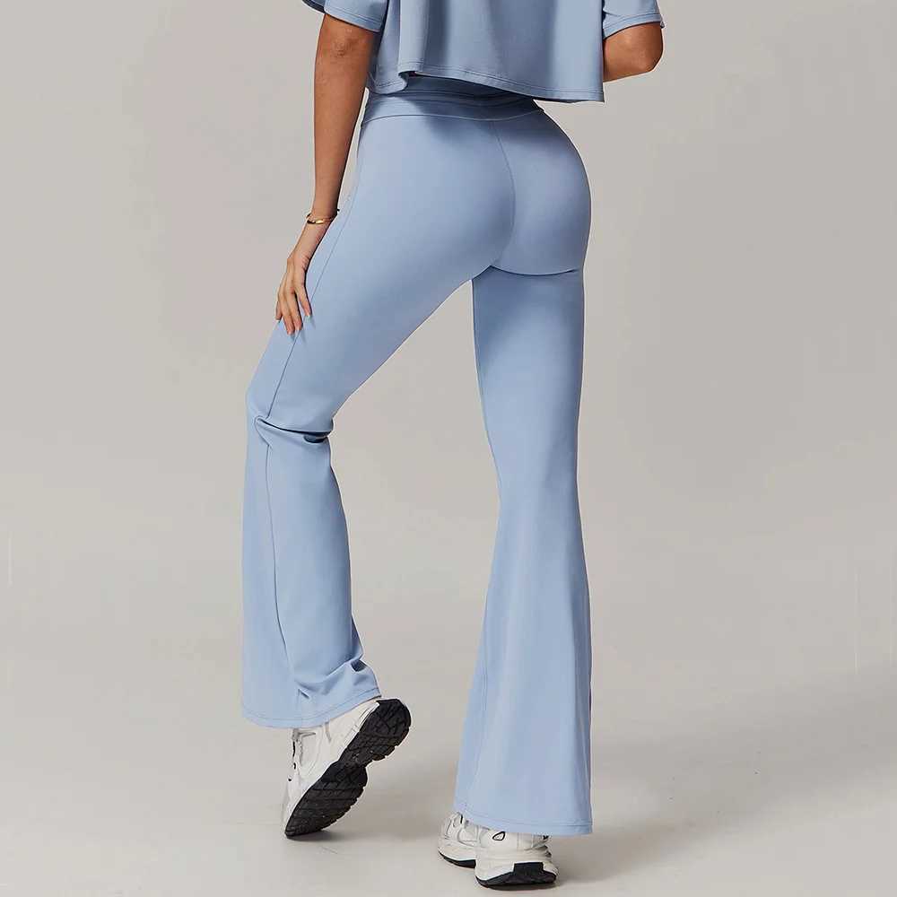 Yoga Leggings High Waist Bellbottoms Breathable Leggings Yoga Pants Fitness Running Push Up Workout Gym Clothing Wide Leg Pants J251030