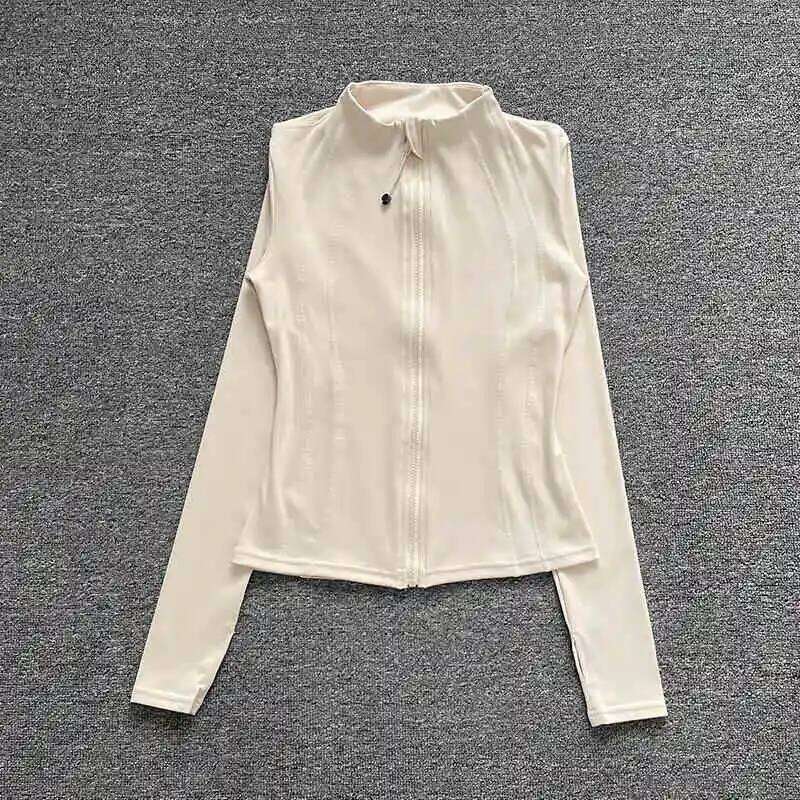 Women's New Autumn Sports Fiess Jacket, Slimming And Quick-Drying Breathable Stand-Up Collar Cardigan, Long-Sleeved Training A