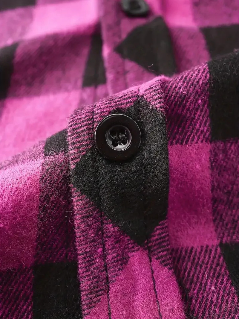 Fashion Streetwear Hooded Pocket Plaid Shirts Mens Slim Fit Long Sleeved Youth Flannel Shirt Casual Men Sports Jacket 251029