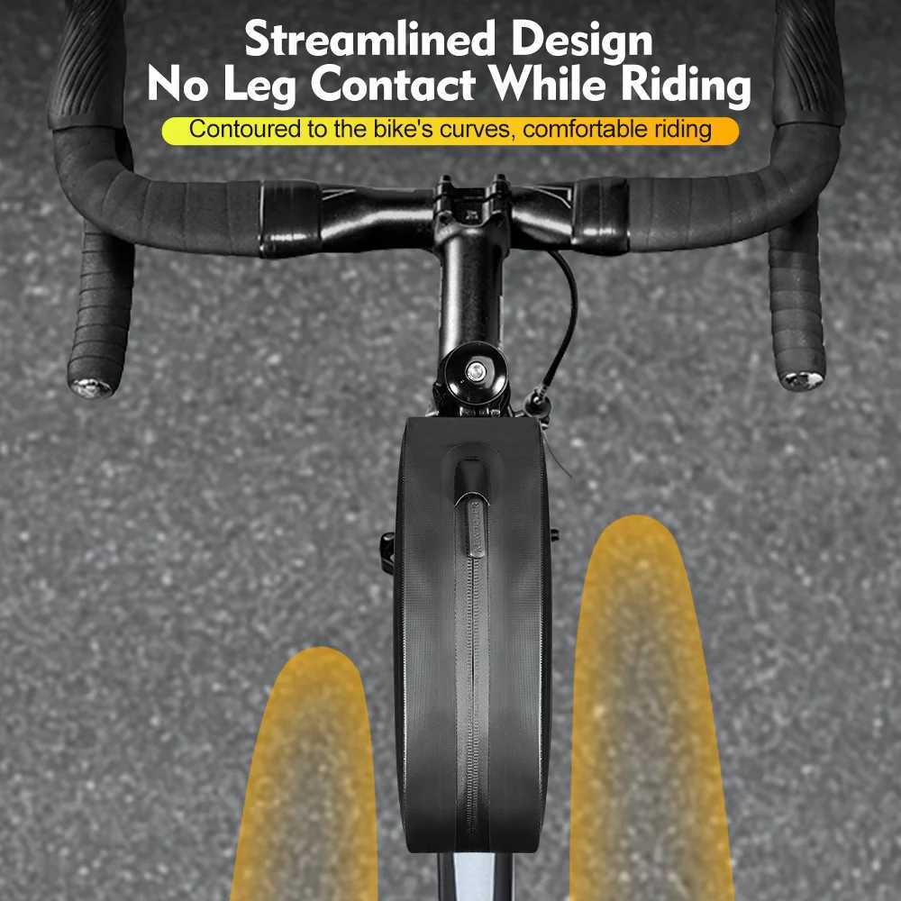 NEWBOLER Bicycle Bag Waterproof Cycling Top Front Tube Frame Bag Large Capacity MTB Road Bicycle Pannier Black Bike Accessories H251029