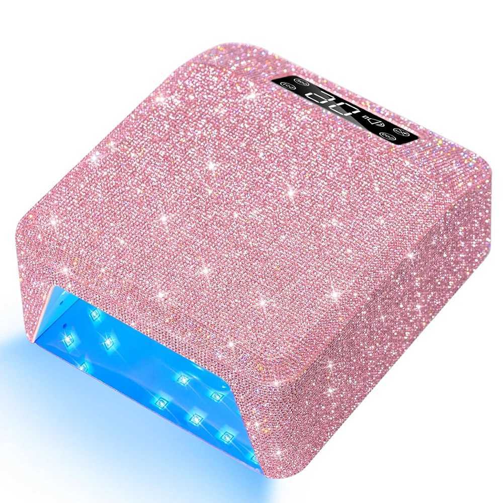 Diamond Nail Lamp lampara de unas inalambrico Rechargeable Fast Drying Curing Lamp HD LCD Display Gel Nail Light for SalonHome L251030