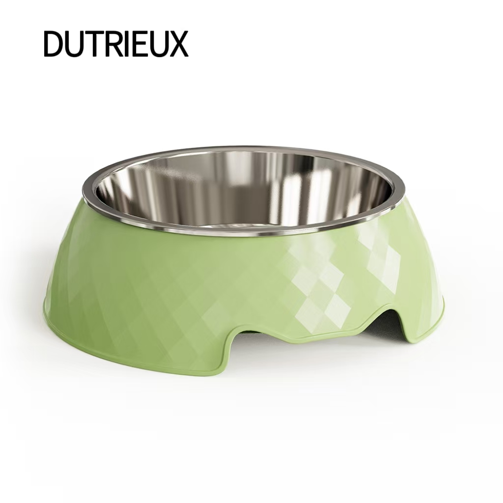 H1189 Stainless steel non-slip pet bowl, anti-tipping food bowl, OEM customization available.