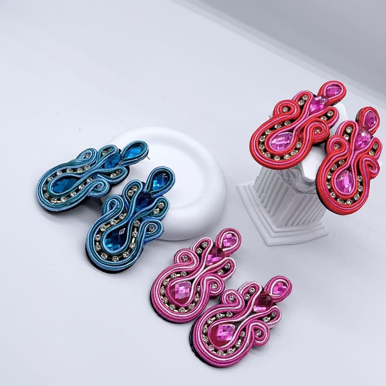 Stud KPacTa Vintage Soutache Handmade Sales earrings for women Dangle Charms Accessories Bohemian Soutache Fashion Jewelry 231124