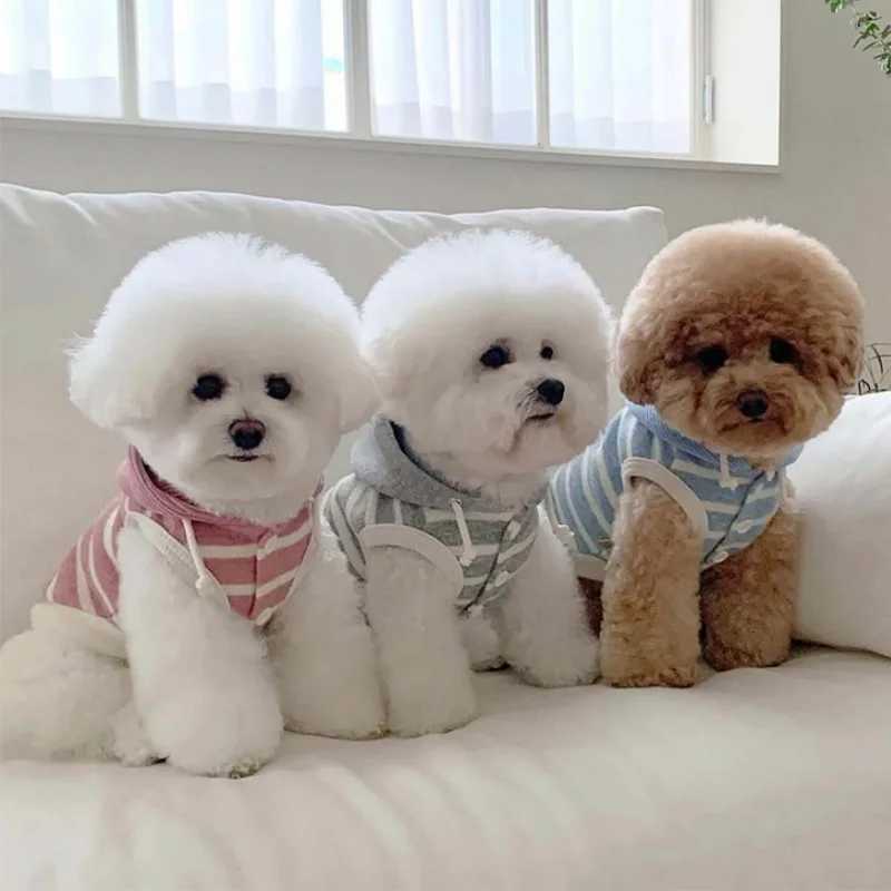 Autumn Pet Dog Clothes Fashion Striped Dog Hoodies Cute Soft Puppy Sweatshirt Warm Cat et Coat Pet Hoodies Chihuahua Apparel C251030