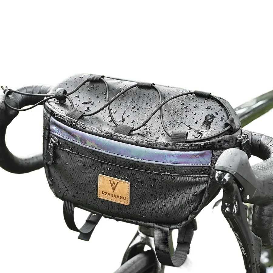 Road Bicycle Handlebar Bag Portable Waterproof Sporty MultiPurpose Mountain Bike Rack Tube Bag Stretchy Crossbody Bag H251029