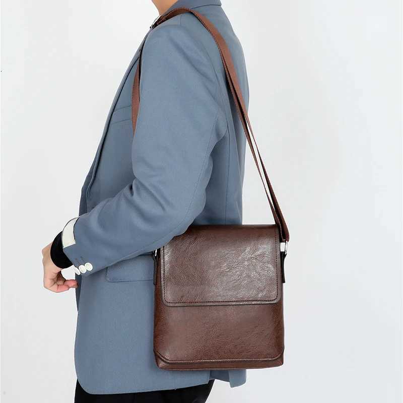 The new mens crossbody bag shoder bag and upright business casual bag are Vntines Day gifts for husbands or boyfr Y251011