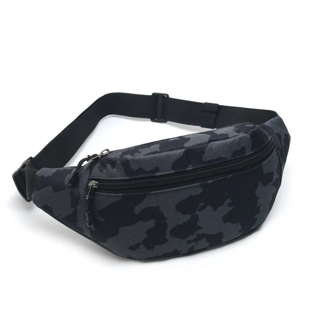 Mens Crossbody Waist Bag Multifunctional Waterproof Fitness Chest Pack with Three Pocket Nylon Fabric Chest Trendy Shoulder Bag 251030