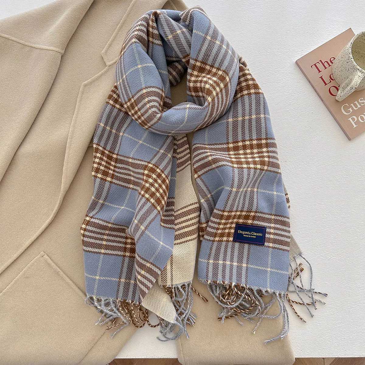 50200CM Thickened Warm Scarf For Women Long Tassel ShAWl Fashion Faux Cashmere Warps Autumn Winter Blanket For WenW251030