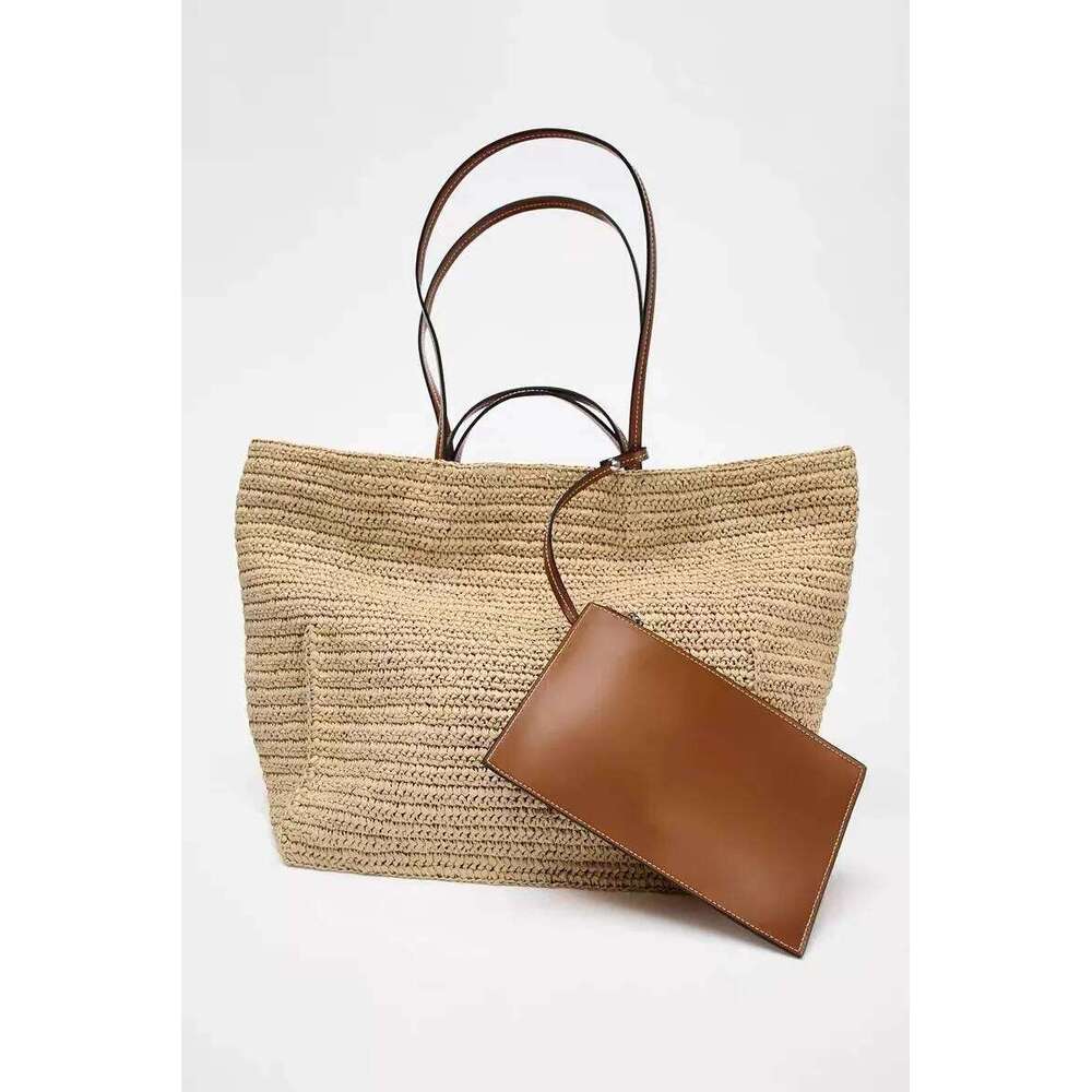 Casual Large Capacity Straw Tote Designer Women Handbags Handmade Woven Summer Beach Bag Big Shopper Purses 2025