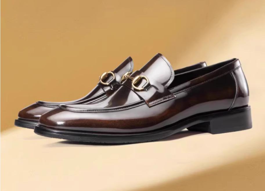 High End shoes men s Loafers Genuine Leather Handmade Pointed Formal Business Shoes for Wedding