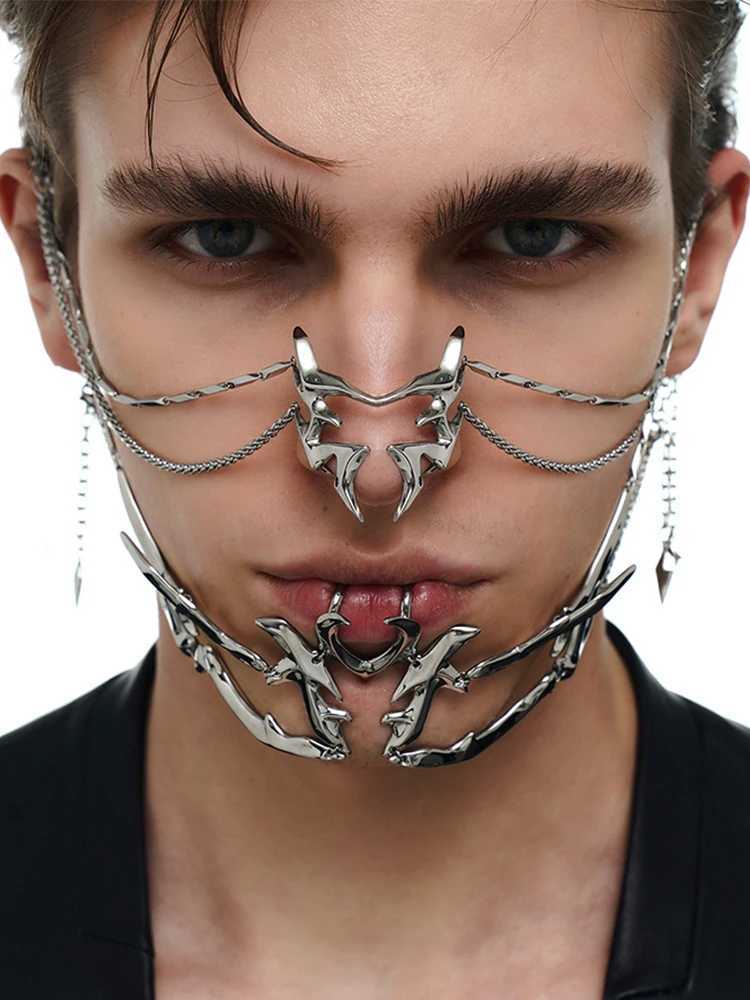 ZHUHE Punk Mask Made Of Copper A Niche Design Is A Jewelry Accessory For Both Men And WomenW251029