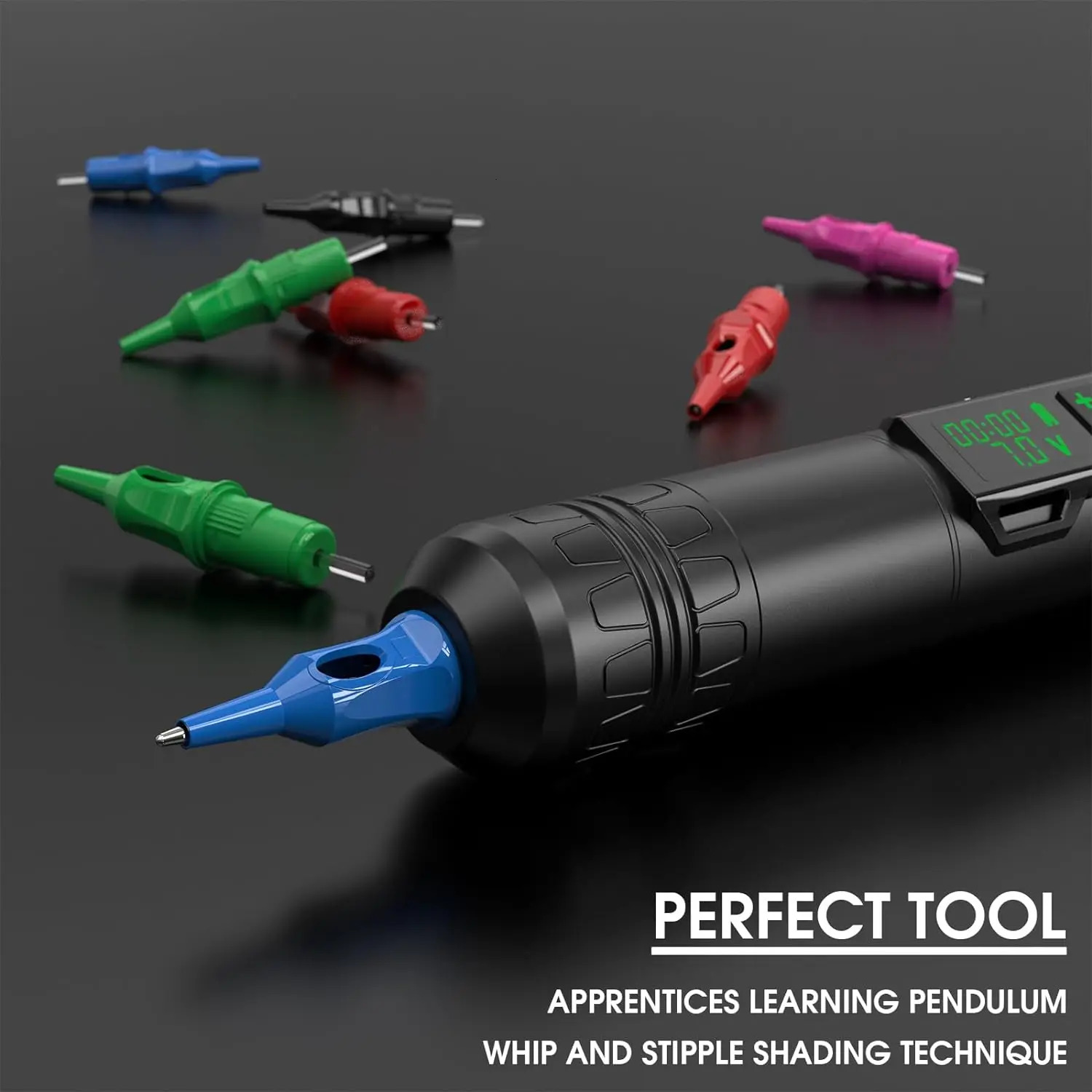 50pcs Tattoo Ballpoint Pen Cartridges Tattoo Needles Ink Free for Beginner Dotwork Drawing Practice Tattoo Refill 251027