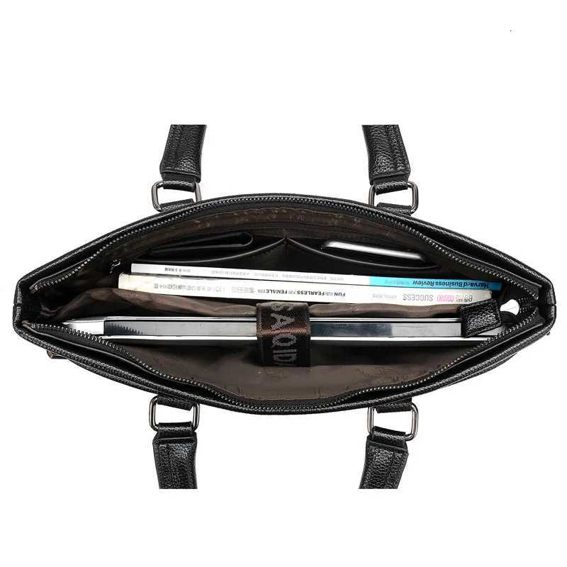 2025 New Luxury PU Leather Business Mens Briefcase M Briefcase Shoder Bag Men Messenger Bag Solid Tote Cputer Bag Y251011