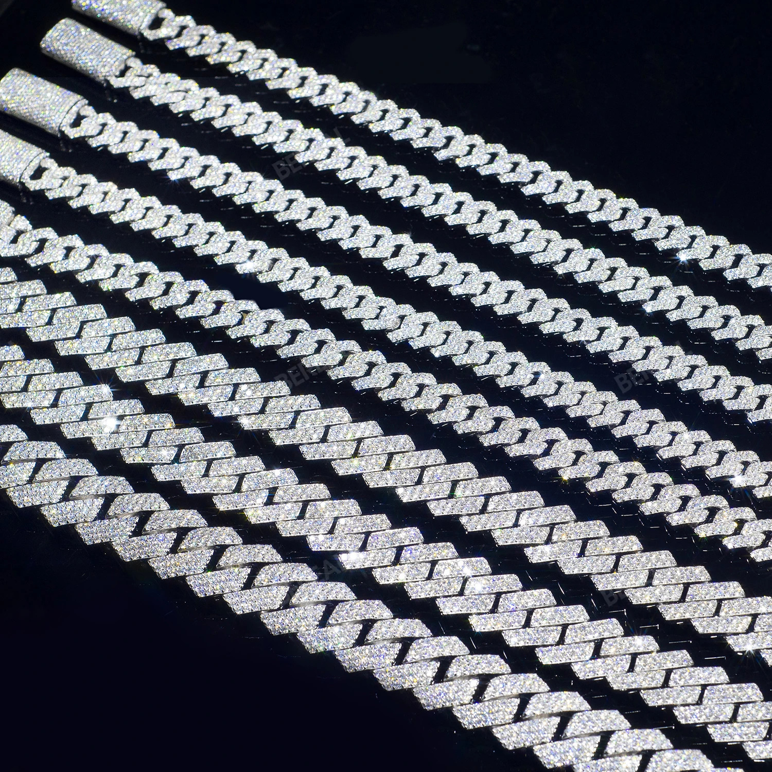 Iced Out 1020mm Mens Miami Cuban Link Necklace Hip Hop CZ Cubic Zirconia Bling Prong Cuban Chain 251029