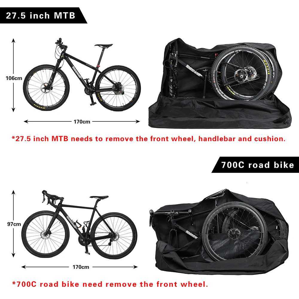 Rhinowalk New Bigycle Storage Bags Mountain Bike Carry Bag 275 Inch And Below Mountain Bike700c Road Bike Thicken Accessories H251029