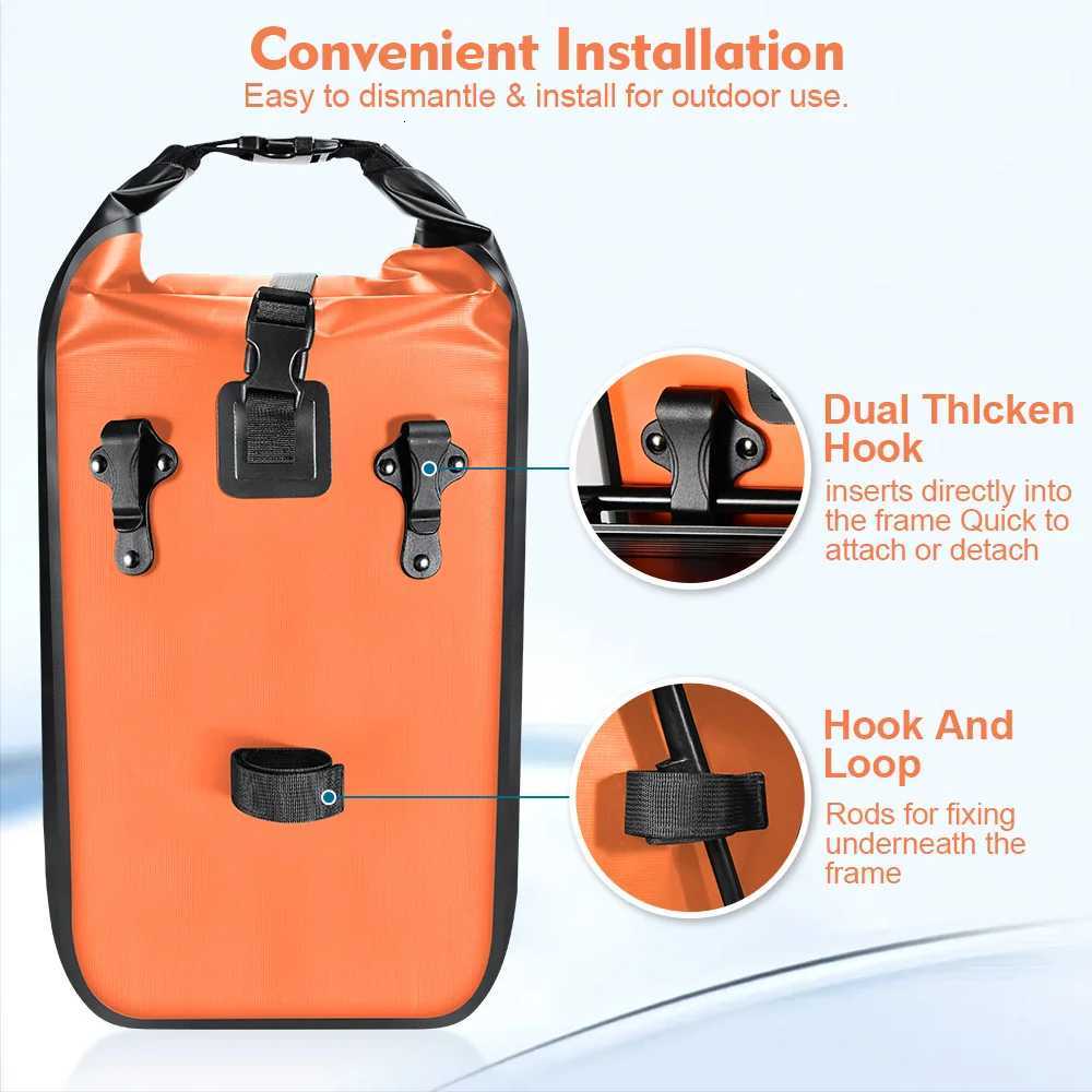 NEWBOLER 10L 20L Waterproof Cycling Bicycle Front Fork Bag Quick Release Bike Rear Seat Trunk Bag Bike Bag Bicycle Accessories H251029