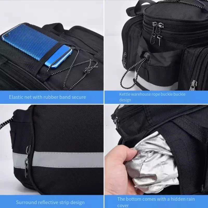 pannier Bicycle Carrier Bag Rear Rack Bike Trunk Bag Luggage Pannier Back Seat Double Side Cycling Bycicle Bag Durable Travel H251029