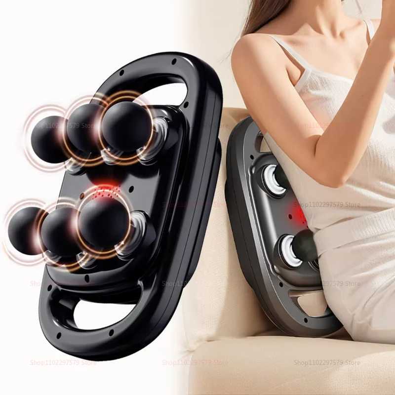 Fascia Gun High Frequency Massager Gun Neck Body Shoulder Muscle Waist Massage Machine Six Heads Professional Fascia Massage Gun J251030