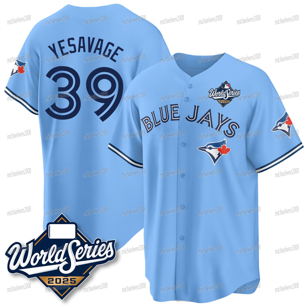 27 Vladimir Guerrero Jr. 2025 World Series Blue Jays Jerseys Trey Yesavage Bo Bichette George Springer Daulton Varsho Max Scherzer Jose Berrios Alejandro Kirk Youth