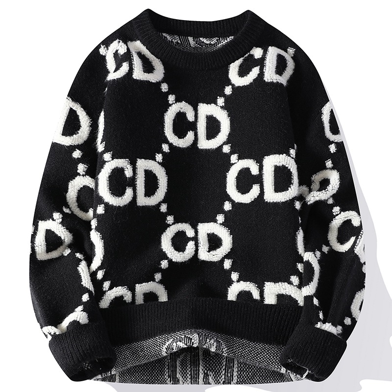 Designer Men's Sweater New Winter Thicks Warm Cashmere Sweater Men High end Luxury Mens Christmas Parachute Korean Harajuku Men Pulling Sweater M