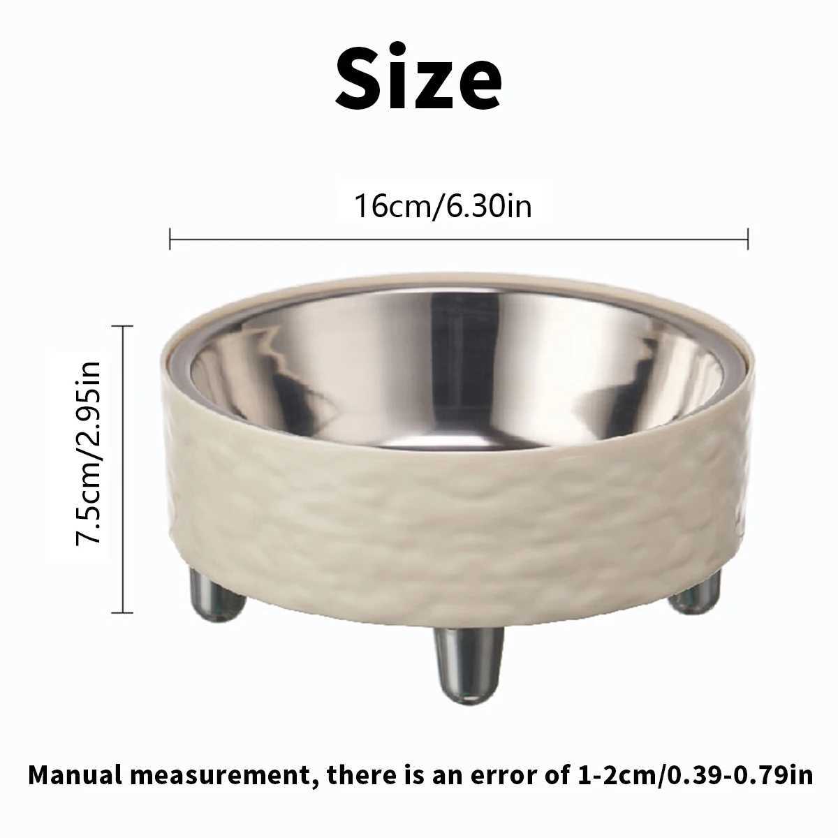 A water ripple highfoot pet bowl stainless steel dog bowl stylish and simple feeding and water feeding neck cat bowl indoor J251113