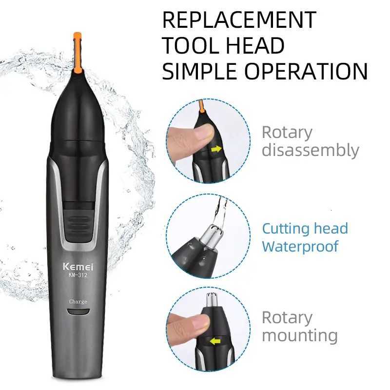 3in1 Rechargeable Nose Trimmer Beard Trimer For Men Micro Shaver Eyebrow Nose Hair Trimmer For Nose And Ear Cleaner Grooming Set M251029