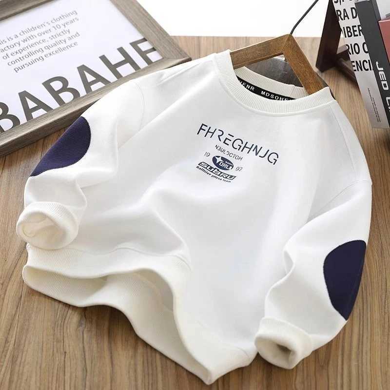 Boys MiddleBig Kids 2025 New SpringAutumn Crewneck Long Sleeve Stylish Sweatshirt TopsT251030