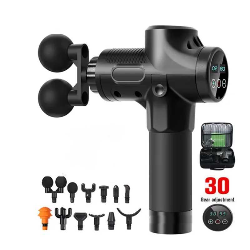 Fascial Massage Gun Electric Percussion Pistol Massager Body Neck Back Deep Tissue Muscle Relaxation Massage Gun Fitness J251030
