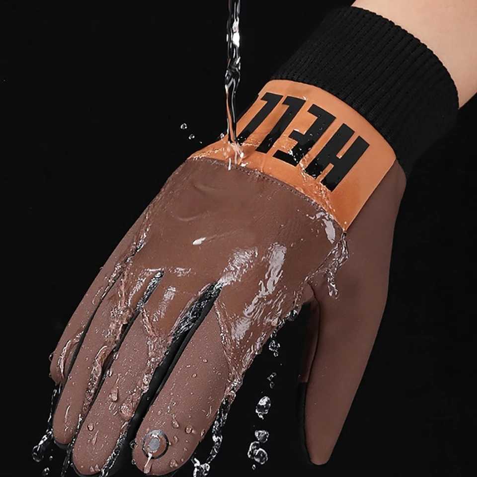 GTUBIKE Full Finger Touchscreen Cycling Motocycle Gloves Waterproof Antislip Plush Thermal Ski Bicycle Camping Gloves J251029