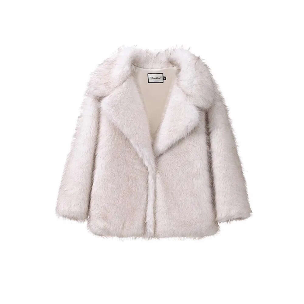Dyed White Faux Pointed Winter Fox MidLength Suit Coat for Women, EcoFriendly Fur Jacket Women,