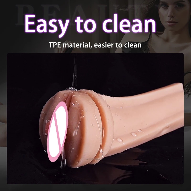 Male Sucking Masturbation Cup Real Vagina Soft Silicone Adult Masturbator Pocket Pussy Artificial Vaginal Sex Toys For Men Goods LL-2309