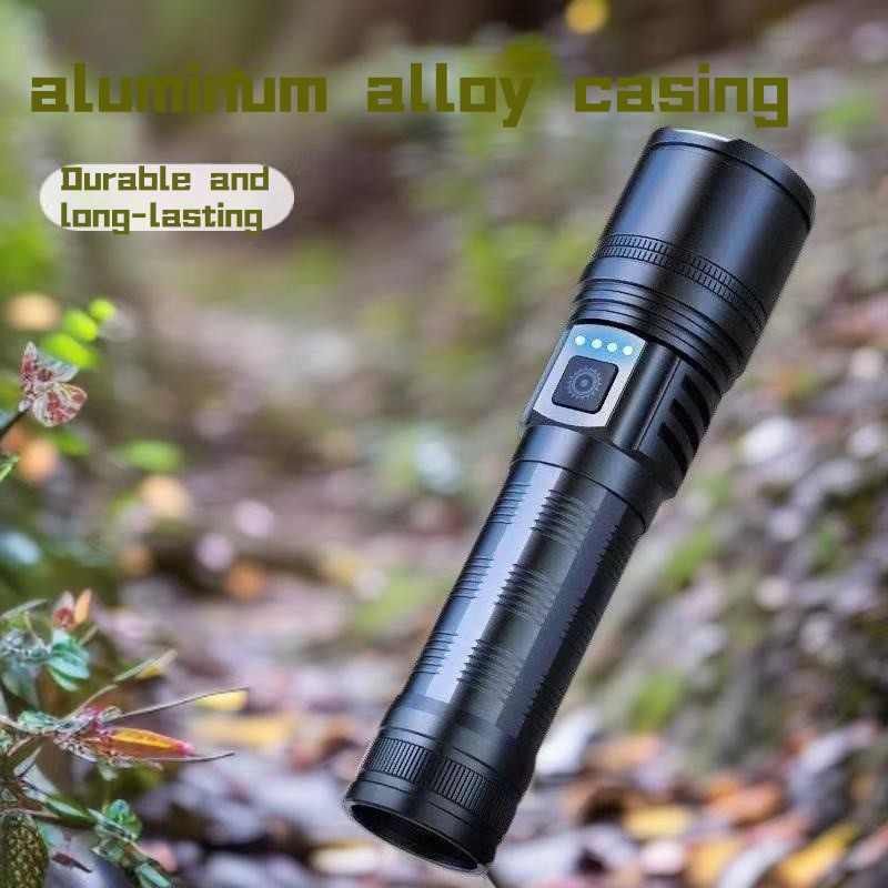 Powerful Portable 30-Watt Aluminum Alloy LED Torch for Outdoor Activities & Emergency Use---Aluminum alloy waterproof flashlight