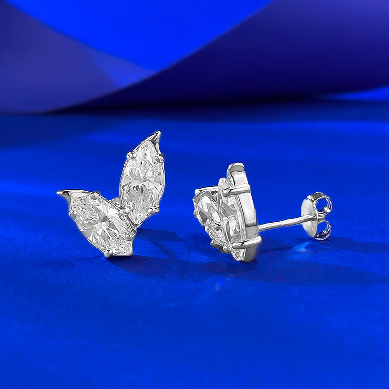 2025 Choucong Ins Top Sell Sweet Cute Simple Fashion Jewelry Genuine 100% 925 Sterling Silver Marquise Lab Moissanite Diamond Party Elegant Women Earr