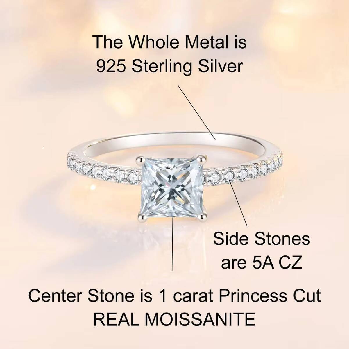 GRA Certified Diamond Elongated Cushion Cut Moissanite Ring 925 Sterling Silver Engagement Moissanite Ring Jewelry for Women