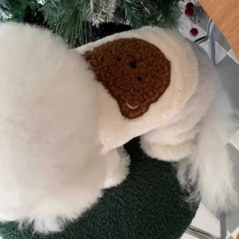 Autumn Dog Hoodies Warm Plush Dog Jumpsuits Luxury Soft Puppy Clothes Bear Pattern Cat Pullovers Pet Overalls Poodle Dog Clothes C251030