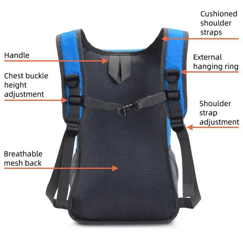 Outdoor Sports Backpack Bike Cycling Pack Hiking Knapsack Camping Rucksack Waterproof Commuting Travel Mountaineering Climb Bag H251029