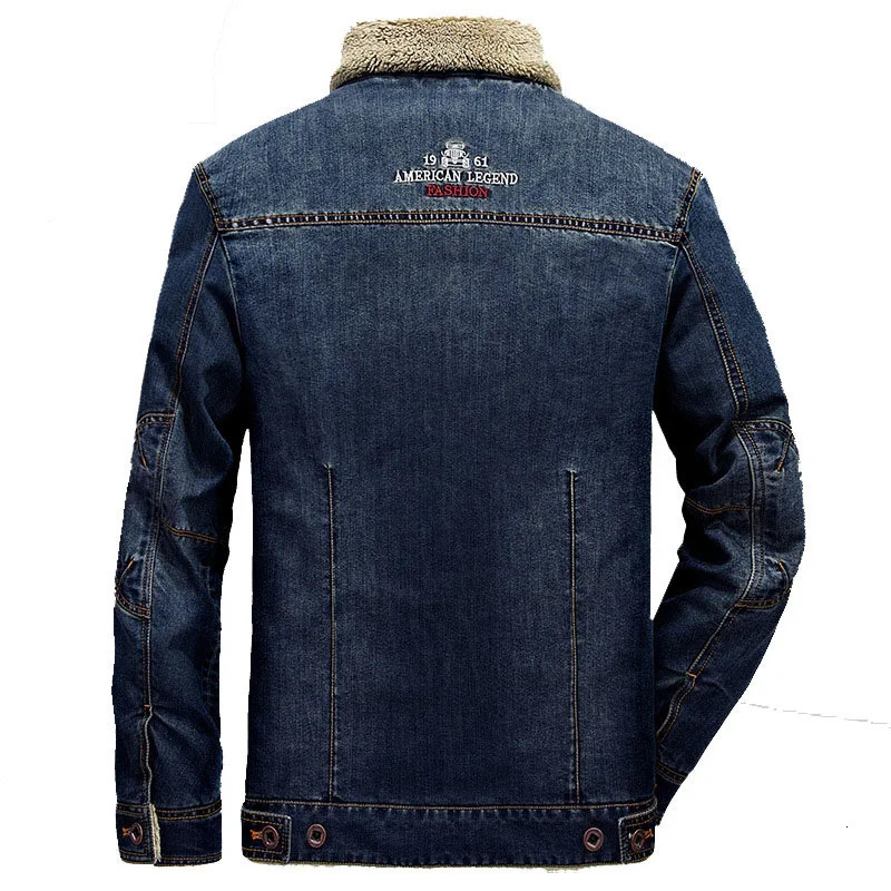 Winter Jackets Men Oversized Fleece Denim Jacket 6XL 7XL Streetwear Thicken Casual Coat Mens Clothing Outerwear AF66009A 251029