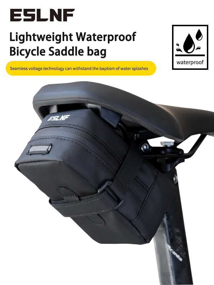ESLNF Bicycle Bag Saddle Bag Waterproof Large Capacity Tail Rear Cycling Rear Seat Mtb Road Bicycle Storage Bag Bike Accessories H251029