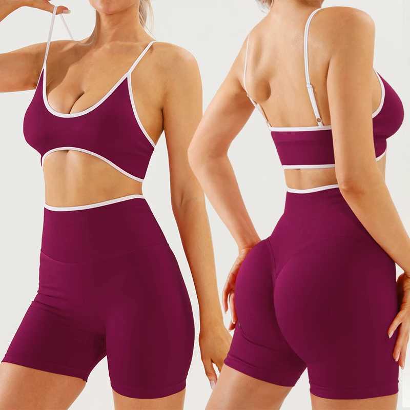 SVEIC Seamless Yoga Sets Sports Fitness Sportswear Impact High Waisted Leggings Workout Two Piece Shorts Suits Gym Woman Clothes J251030