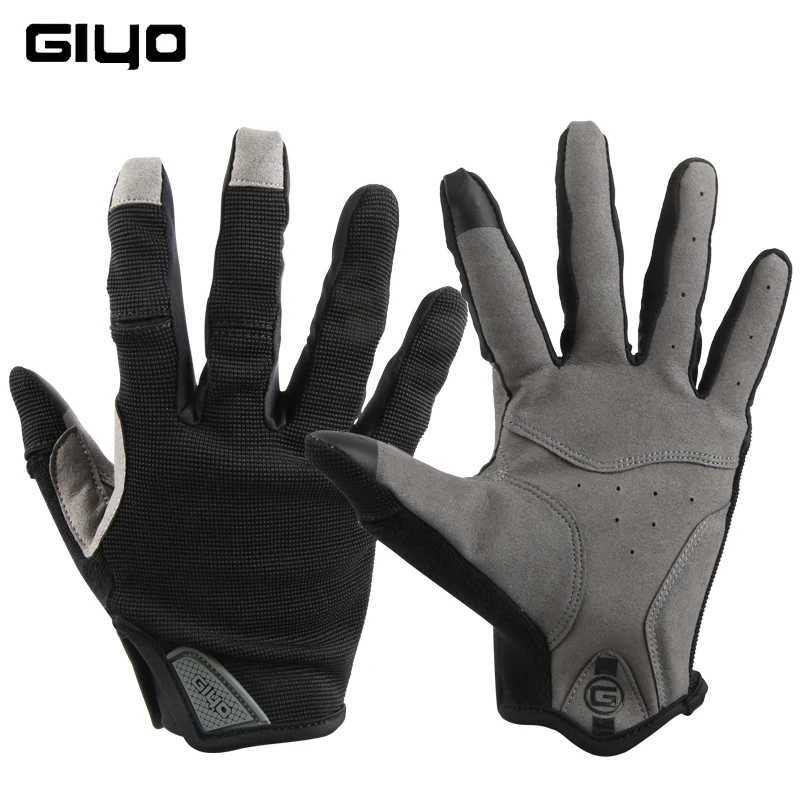 Giyo Bicycle Full Finger Sport Gloves Breathable Cycling Long Mittens Bicicleta Touchscreen Road Bike Shock Absorbent Glove J251029