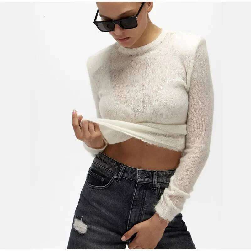 Elegant Soft Women Knited Pullover Sweater Lady Casual Crew Neck Long Sleeve Sweaters 2025 Spring Autumn Female Outwear Designer Sweater Women Bear Sw