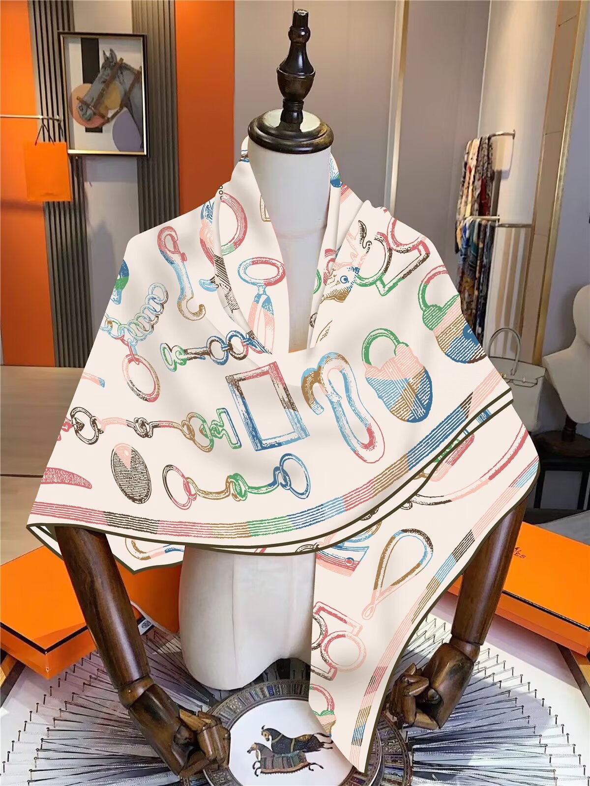 Velvet Square Scarf For Travel Cold Weather Use And Outfit Enhancement