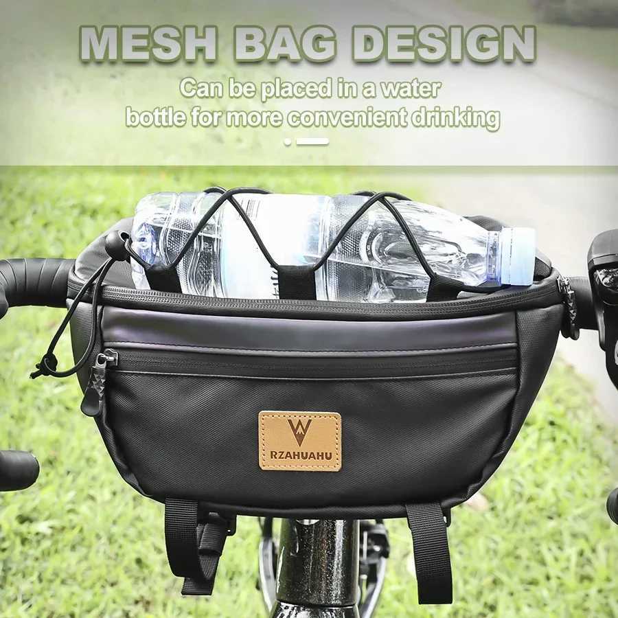 Road Bicycle Handlebar Bag Portable Waterproof Sporty MultiPurpose Mountain Bike Rack Tube Bag Stretchy Crossbody Bag H251029