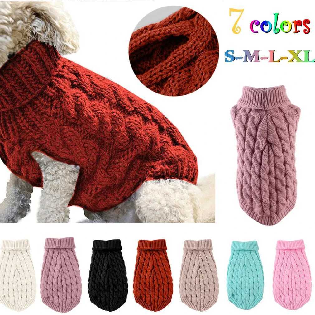 New Pet Small Pet Dog Clothes Sweater Fashion Autumn Winter Solid Fried Dough Twists Knitting Warm Comfort Clothing Wholesale C251030