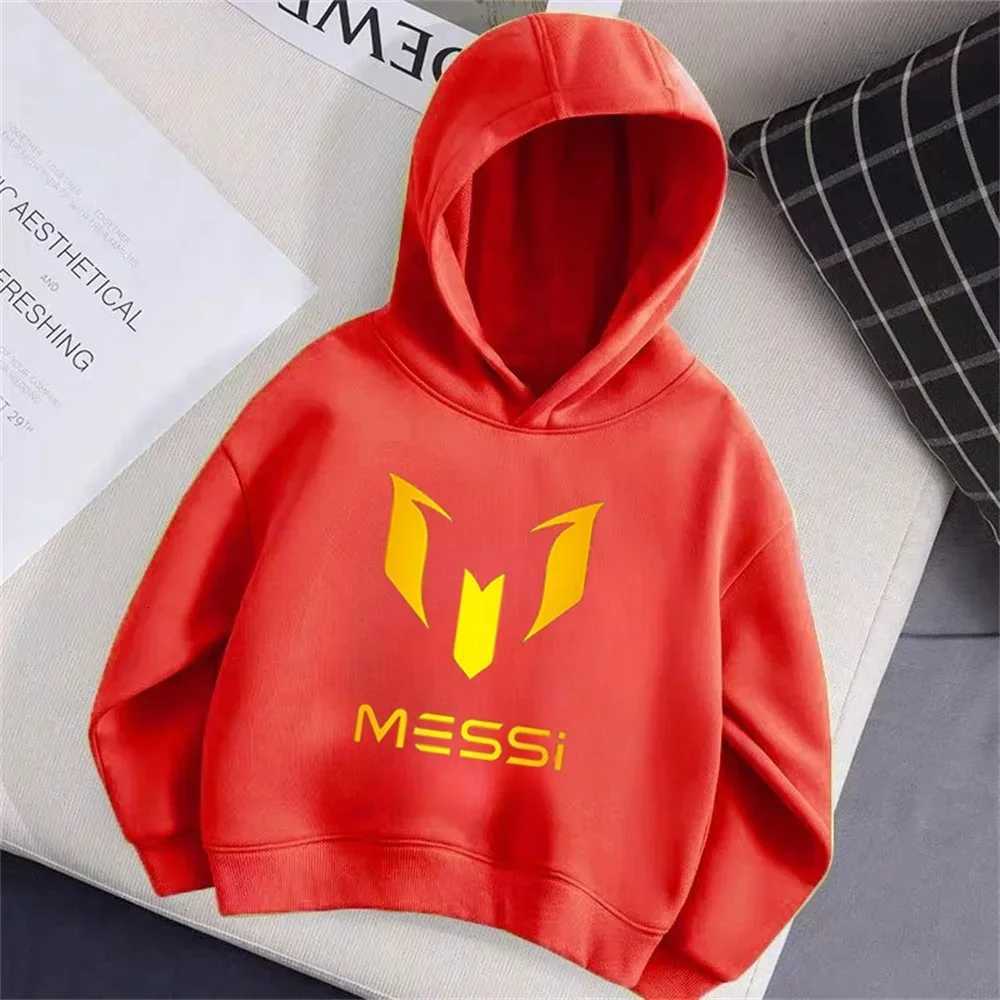 Spring and Autumn Messi Printed Children Hoodies Long Sleeve Casual Fashion Street Sports Kid Sweatshrts Boy Girl Pullover CoatT251030