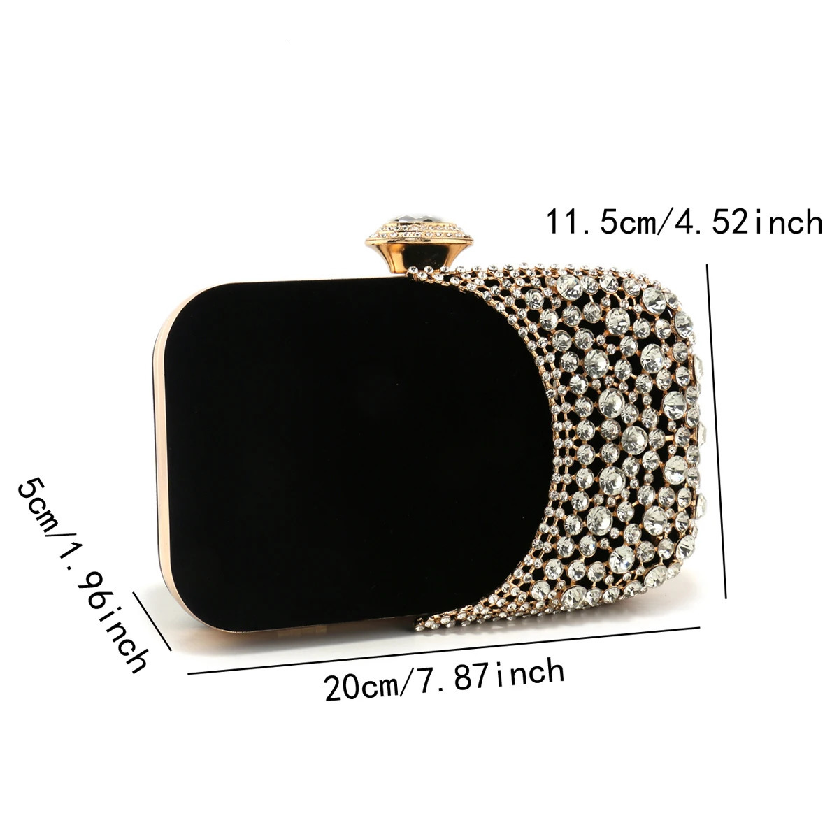 Hollow Women Evening Bags Velvet Glitter Fashion Ladies Wedding Party Clutch Bags Shoulder Chain Diamonds Handbags 251023