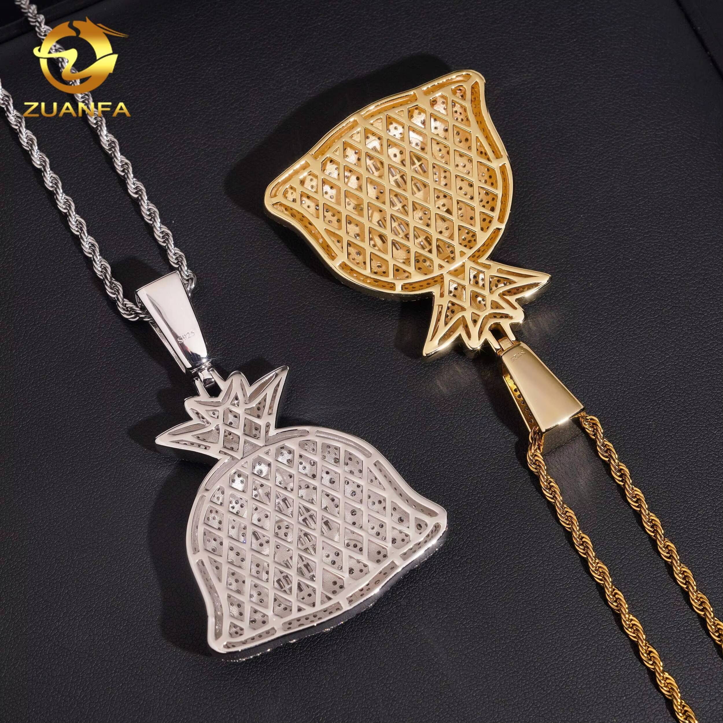 Moneybag Design Fine Hip Hop Diamond Jewelry Iced Out High Quality Pendants Charm 925 Silver VVS Moissanite Jewelry Pendant