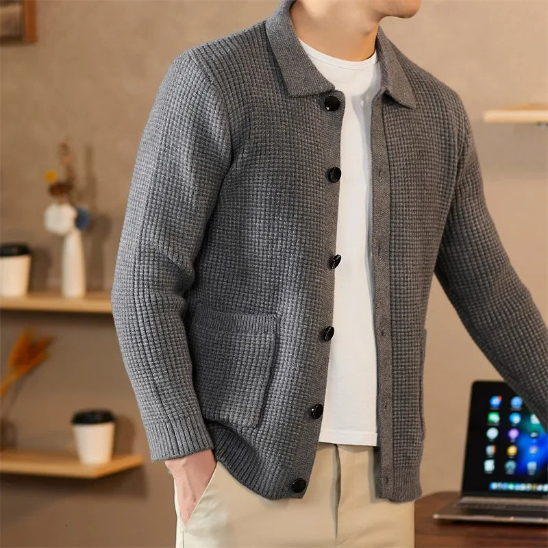 Cardigan Male Sweater Man Clothes Modern Slim Fit Lightweight Fabric Versatile Daily Wear Office Home Streetwear Chic Look 251017